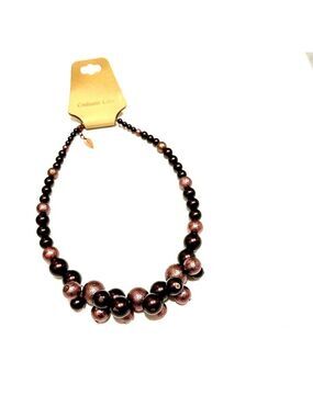 COLDWATER CREEK | Purple Plum Large Cluster Beaded Statement Necklace | NWT